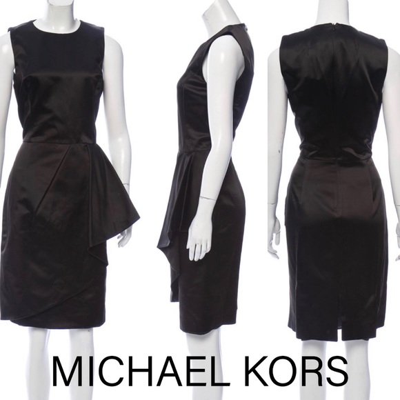 Michael Kors Italian Label Black Pleated Dress NWT - Picture 1 of 6